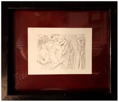 PABLO PICASSO'S EROTIC SERIES - Print on paper with frame, modern
