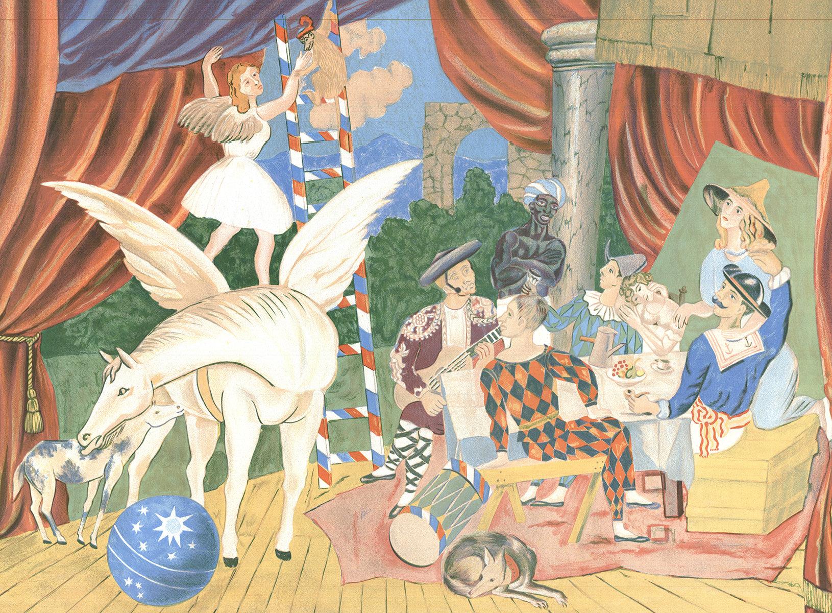 Stage set for Parade - Cubist Print by (after) Pablo Picasso