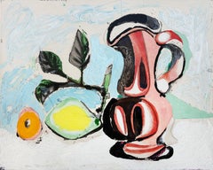 Still Life with Pitcher and Lemon - Pochoir Spanish 1955