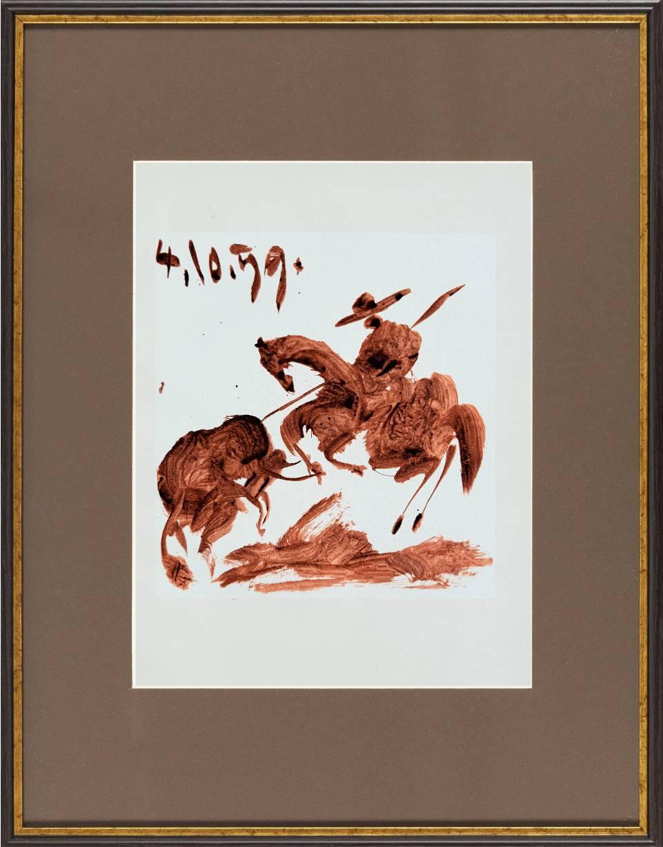 Suerte de Picador, Lithograph, Modern, 1961, Framed, Excellent - Art by (after) Pablo Picasso