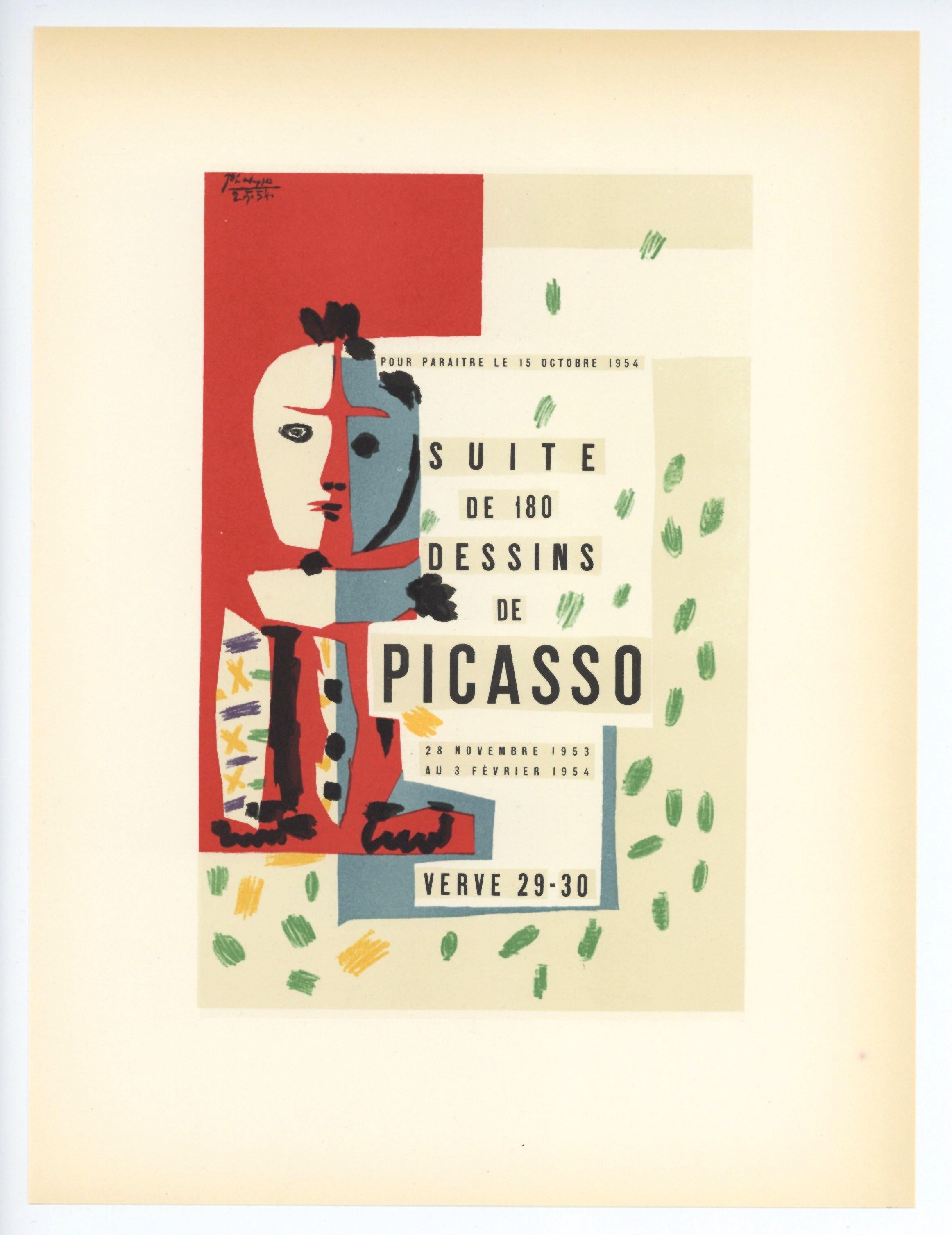 "Suite de 180 Dessins" lithograph poster - Print by (after) Pablo Picasso