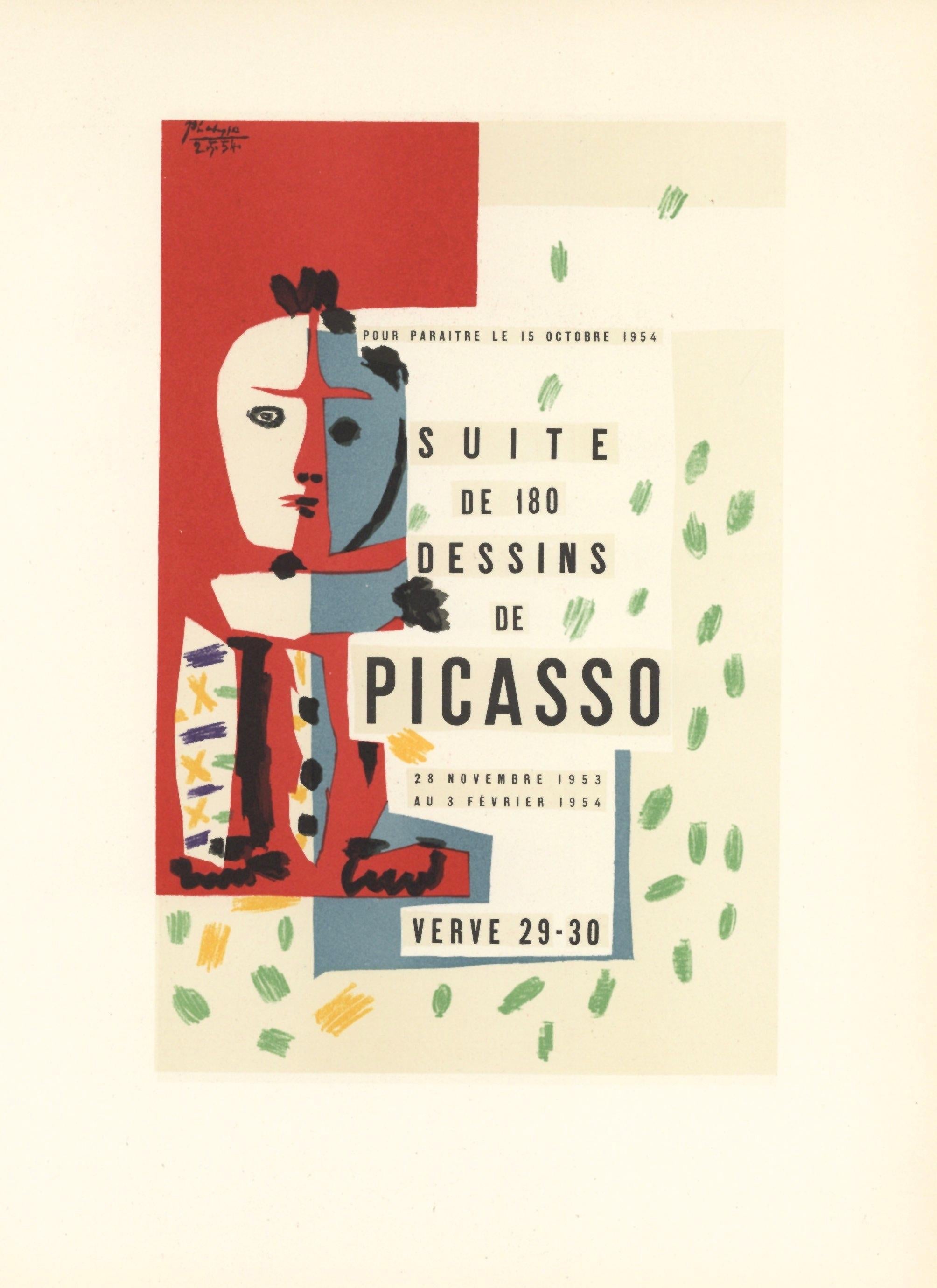 "Suite de 180 Dessins" lithograph poster - Print by (after) Pablo Picasso