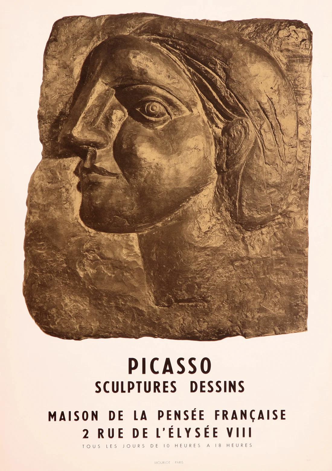 Tete De Femme de Profil (Marie-Therese) - Sculptures Dessins, 1958 - Print by Pablo Picasso