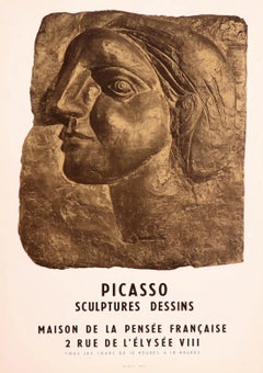 Tete De Femme de Profil (Marie-Therese) - Sculptures Dessins, 1958