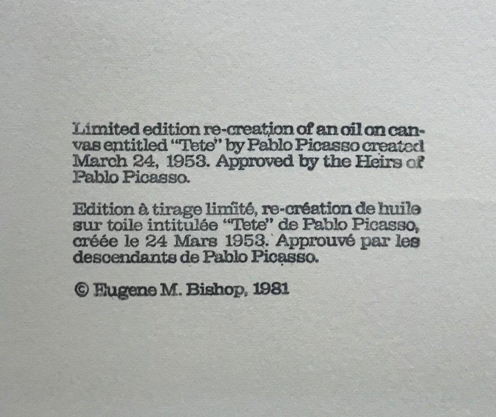 TETE (Kubismus), Print, von (after) Pablo Picasso