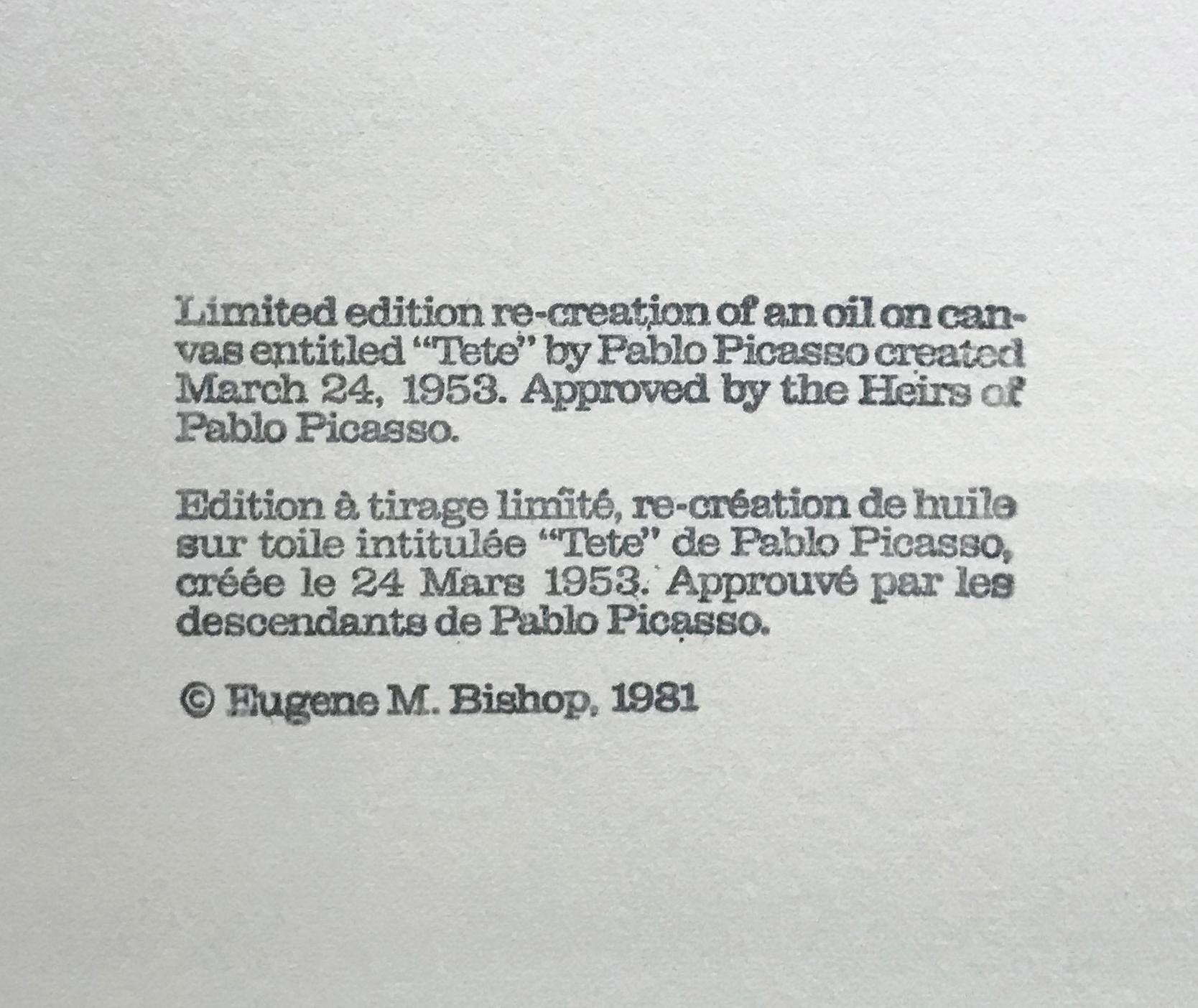 TETE - Print Cubismo di (after) Pablo Picasso