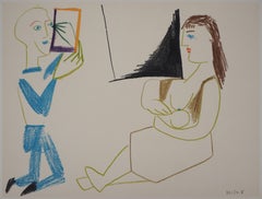 L'artista e la sua modella - Litografia - Verve, Mourlot