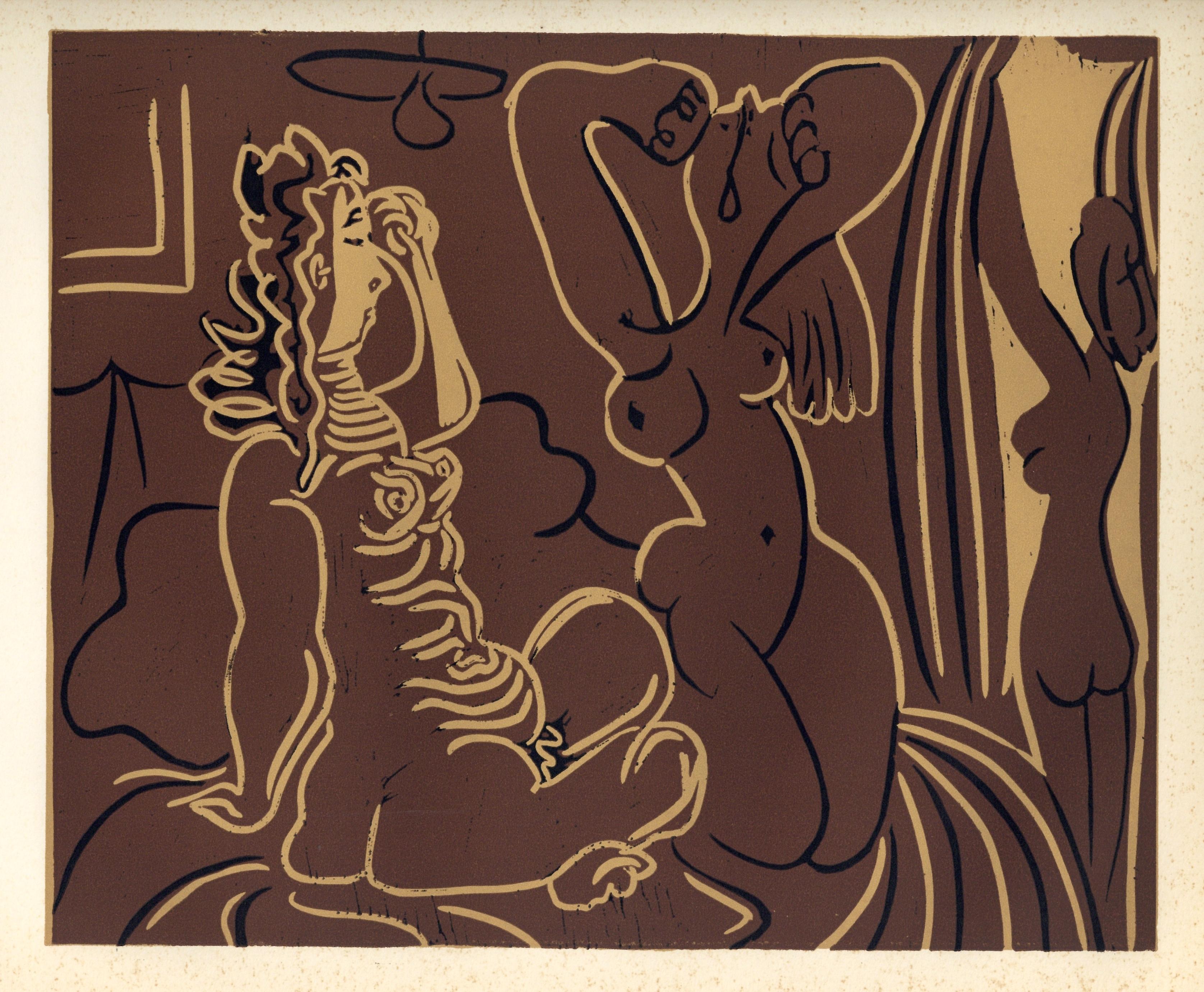 „Dree Women“- Linolschnitt – Print von (after) Pablo Picasso