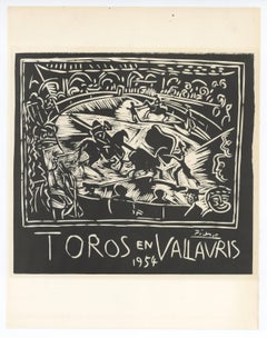 "Toros en Vallauris" lithograph poster