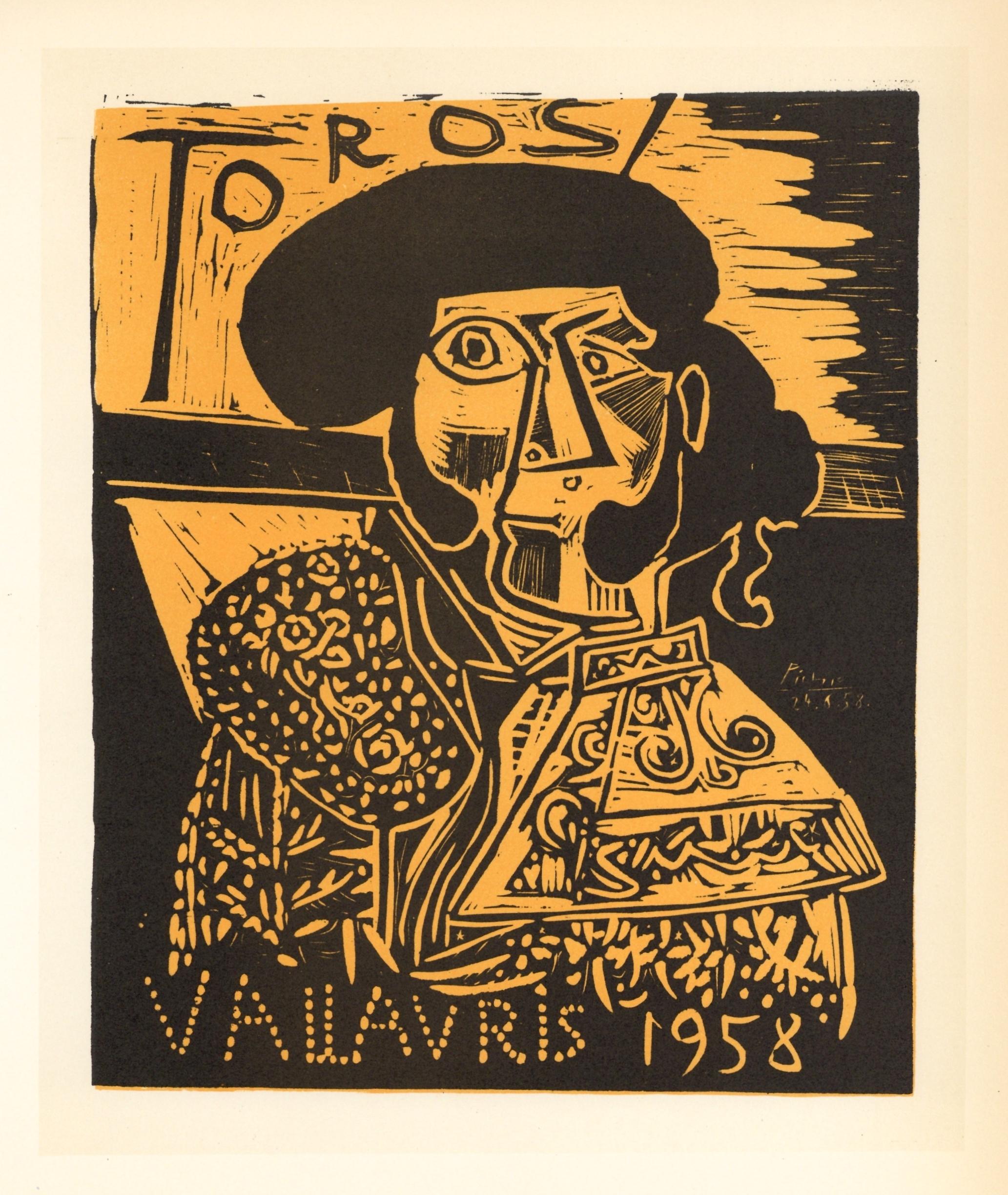 "Toros Vallauris" lithograph poster - Print by (after) Pablo Picasso