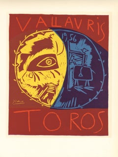 "Cartel litografía "Toros Vallauris