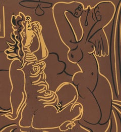 Trois Femmes - Linocut Reproduction After Pablo Picasso - 1962