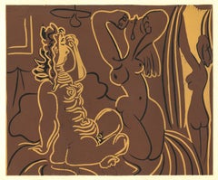 Trois Femmes - Linocut Reproduction After Pablo Picasso - 1962