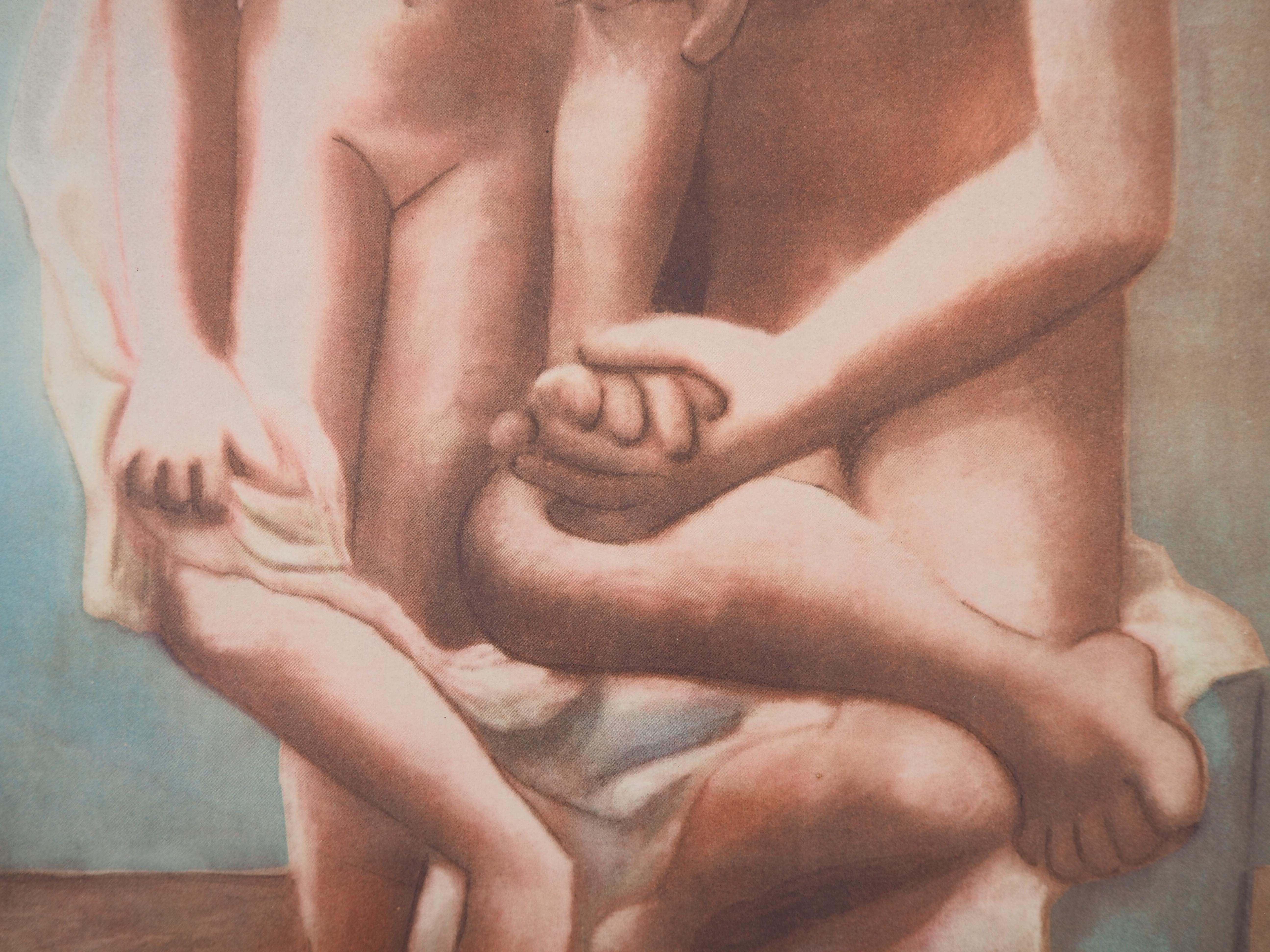 Pablo PICASSO (1881-1973)(after)
Dos desnudos, 1946

Litografía y plantilla
Firmado en la placa
Sobre vitela 48 x 33 cm (c. 18,9 x 13 pulgadas)

INFORMACIÓN: Editado por Albert Carman en 1946

Muy buen estado, pequeños defectos de manipulación 