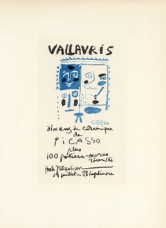 "Vallauris Dix Ans de Ceramiques" lithograph poster