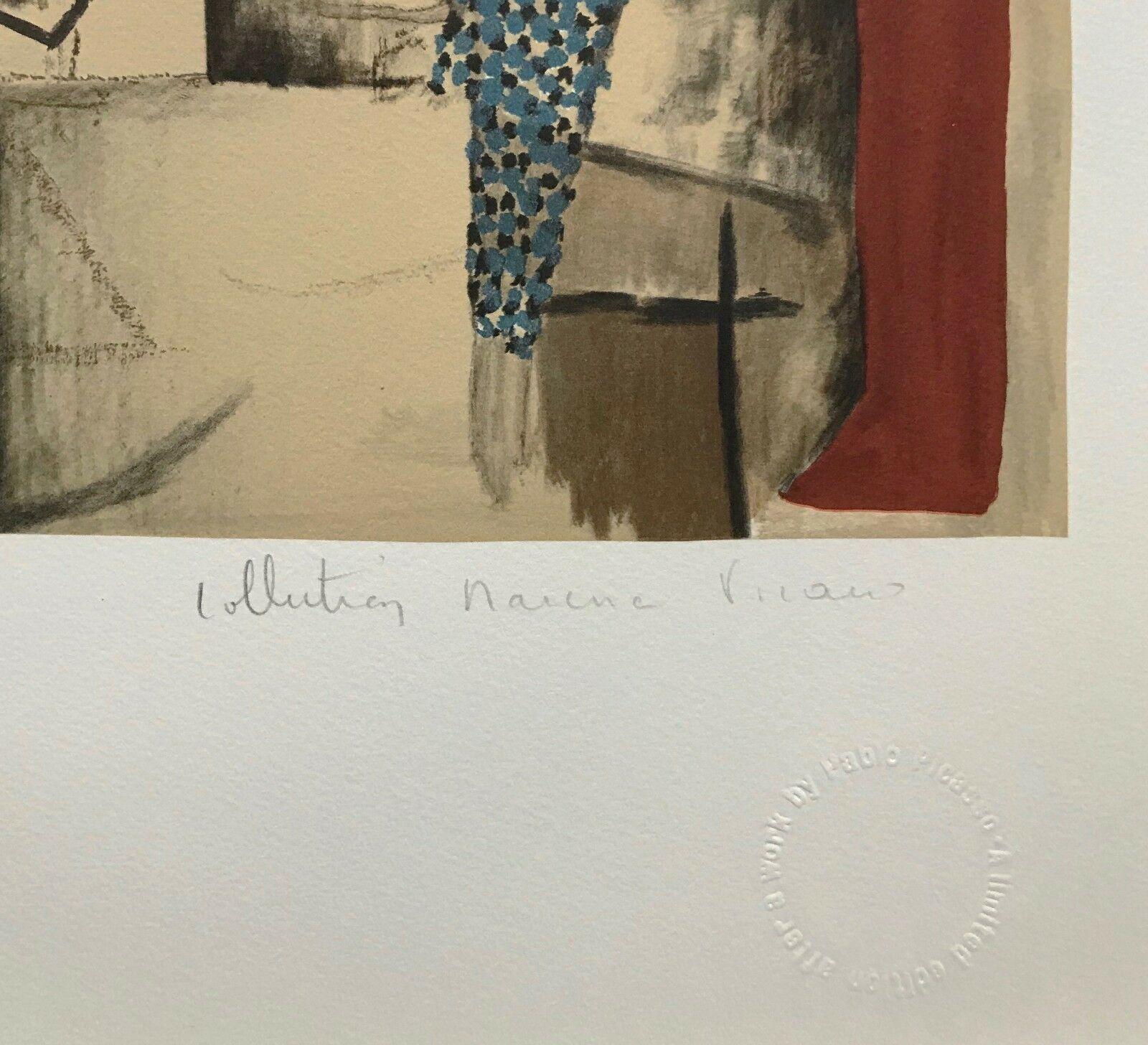 VISAGE SUR FOND ROUGE - Print by (after) Pablo Picasso