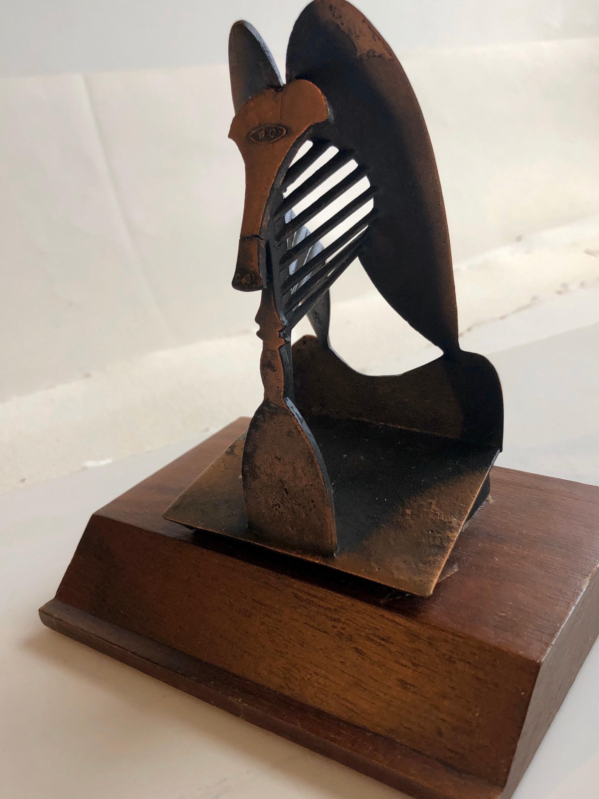 Vintage 1967 Modernist Maquette for Chicago Picasso Cubist Sculpture Head  6