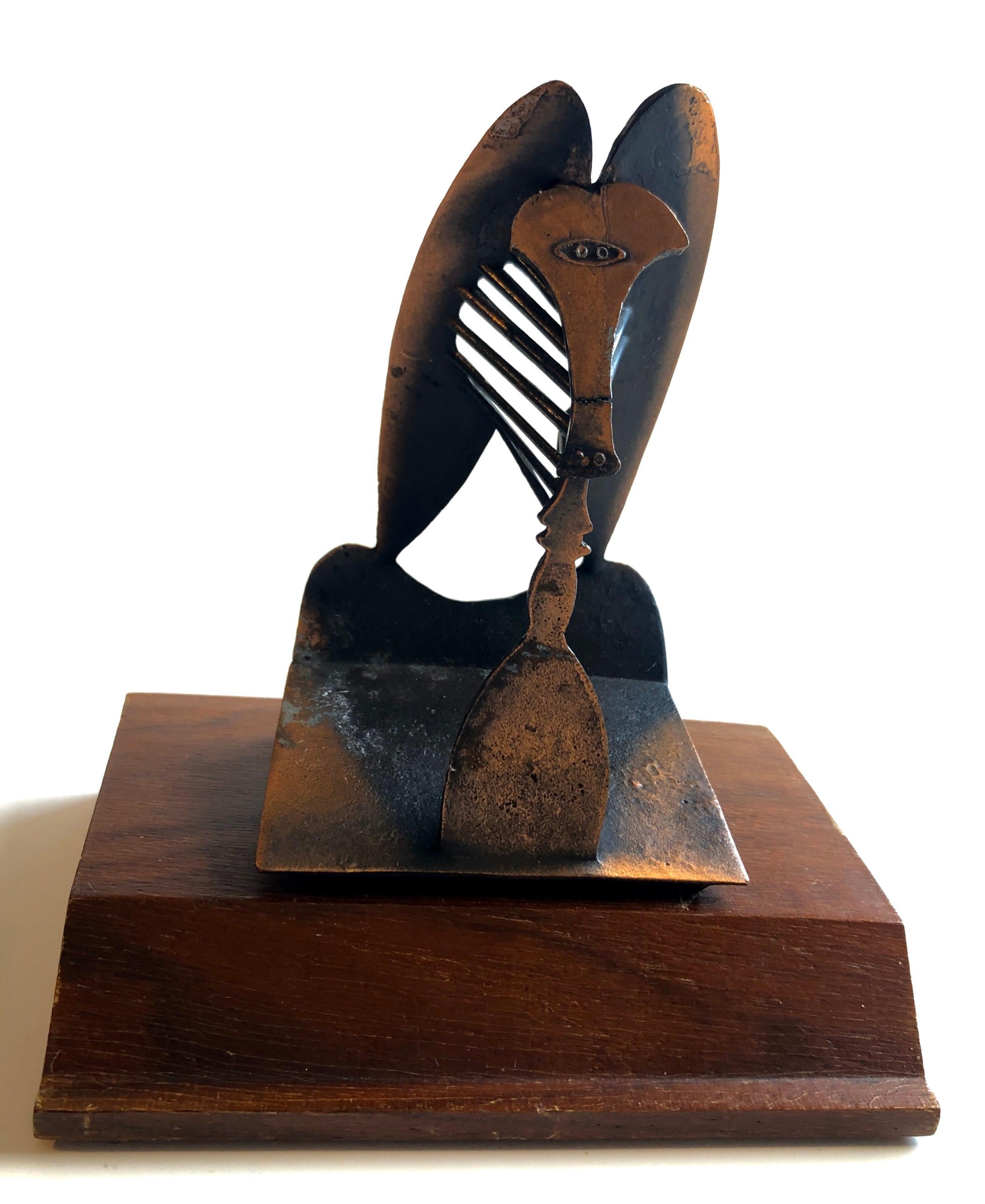Vintage 1967 Modernist Maquette for Chicago Picasso Cubist Sculpture Head  7