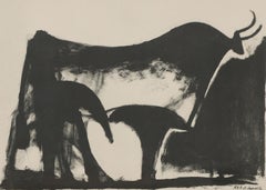 After Pablo Picasso „The Black Bull“ Lithograph