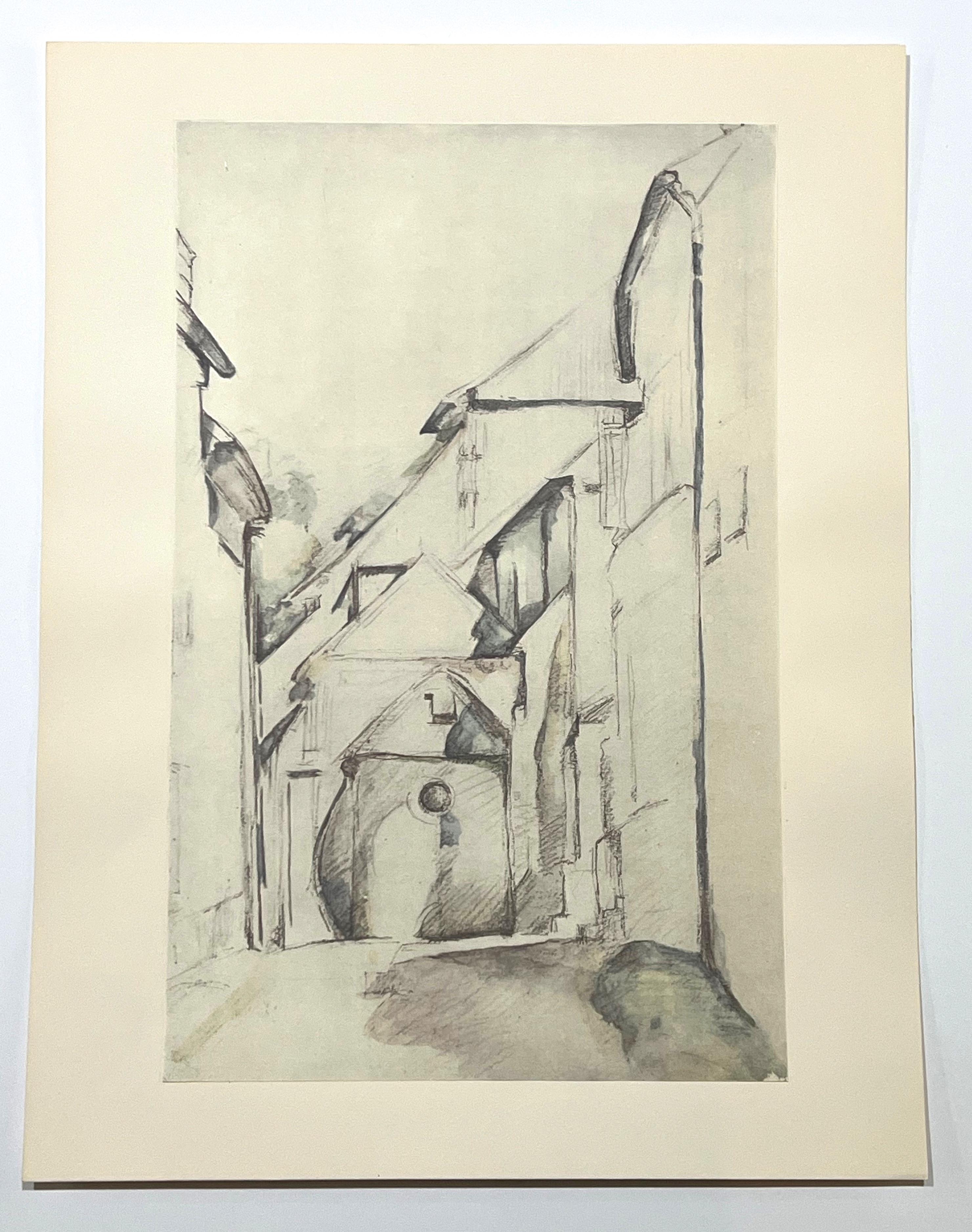 "Interieur de village" pochoir - Print by After Paul Cezanne