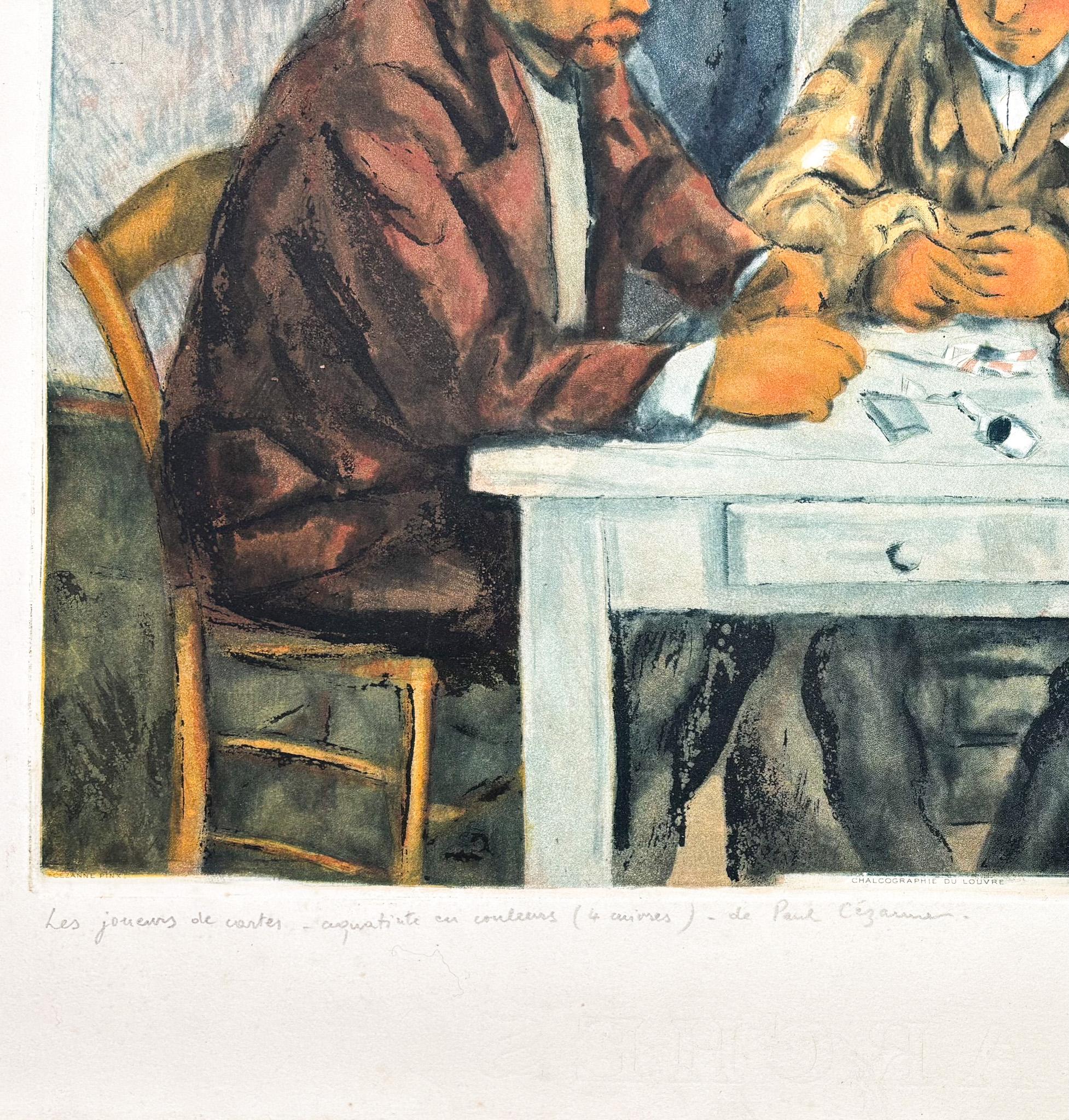 Paul Cézanne (1839–1906) - The Card Players - Etching with aquatint - 1929 For Sale 3