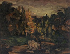 Vintage "Paysage a Aix" lithograph