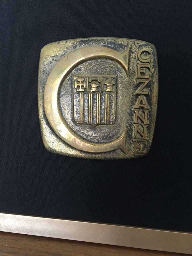 After Paul Cezanne MidCentury Vintage Cezanne Bronze Plaque With