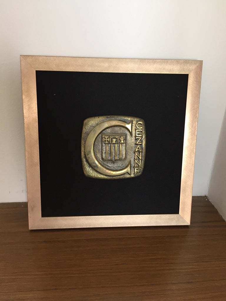 After Paul Cezanne MidCentury Vintage Cezanne Bronze Plaque With