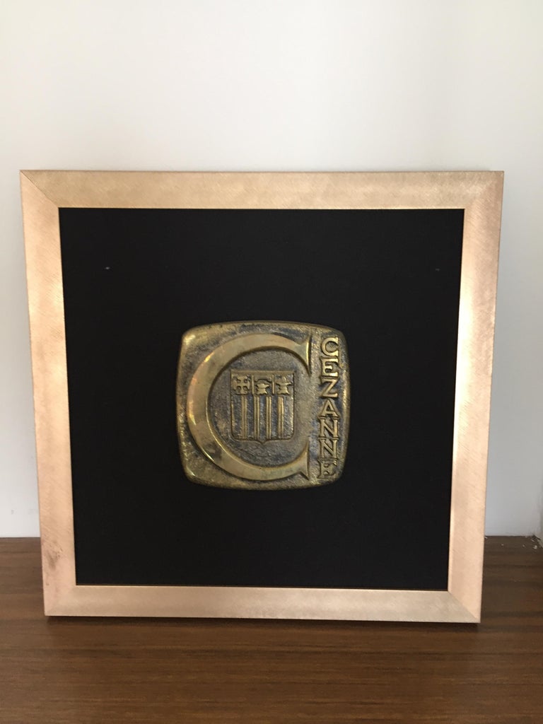 After Paul Cezanne MidCentury Vintage Cezanne Bronze Plaque With