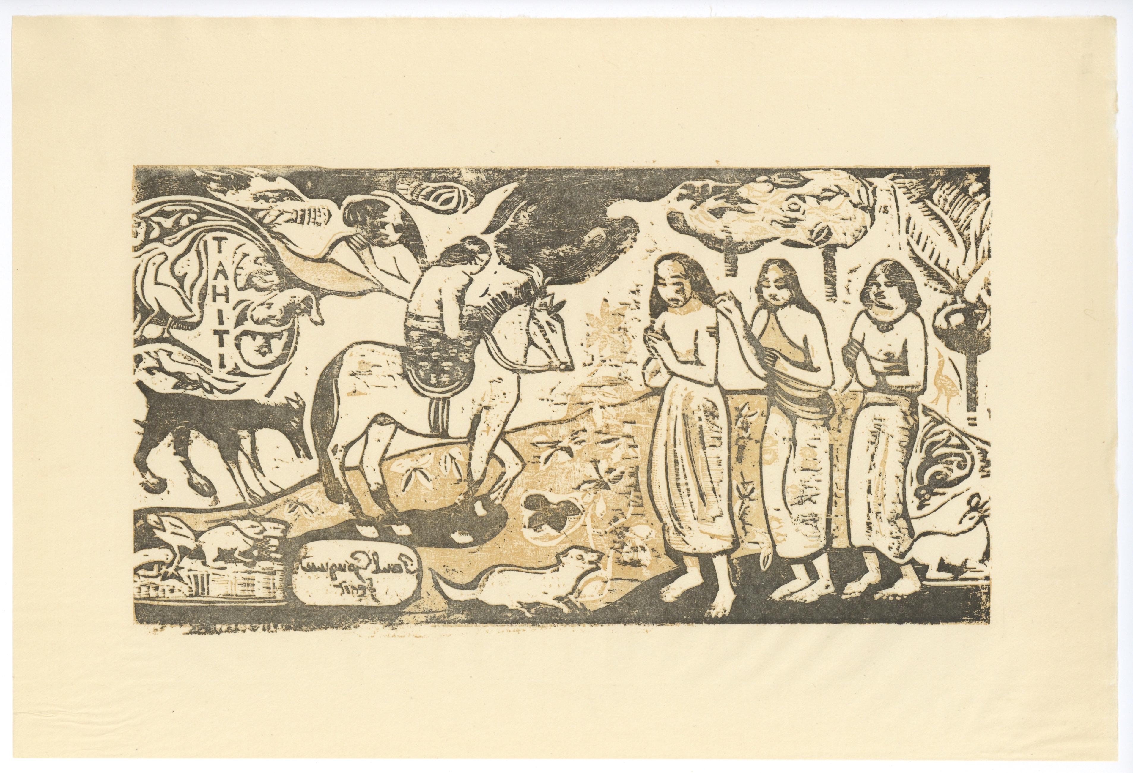 Wechsel des Wohnsitzes – Print von (after) Paul Gauguin