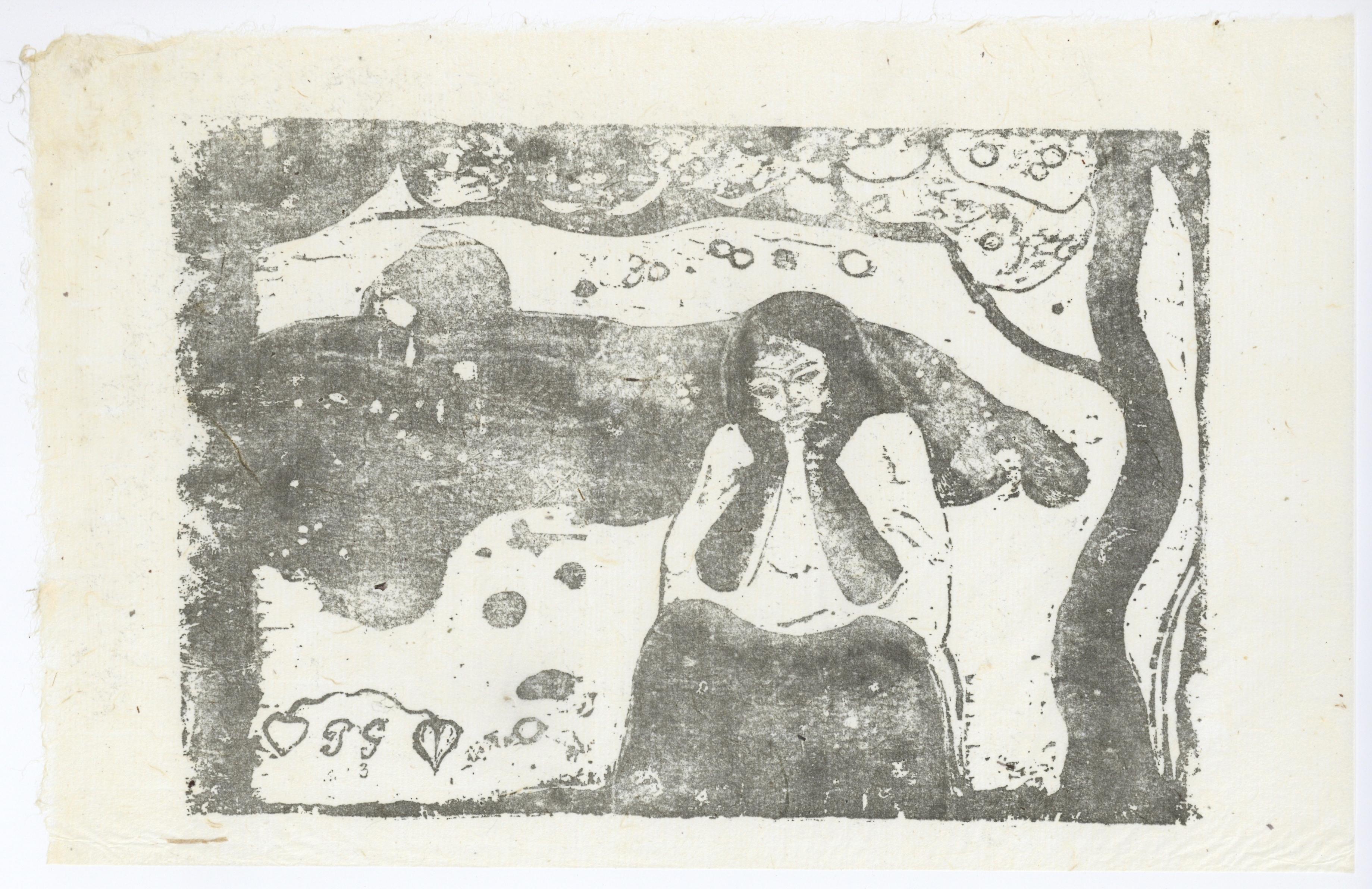 Miseres Humaines, souvenir de Bretagne - Print by (after) Paul Gauguin