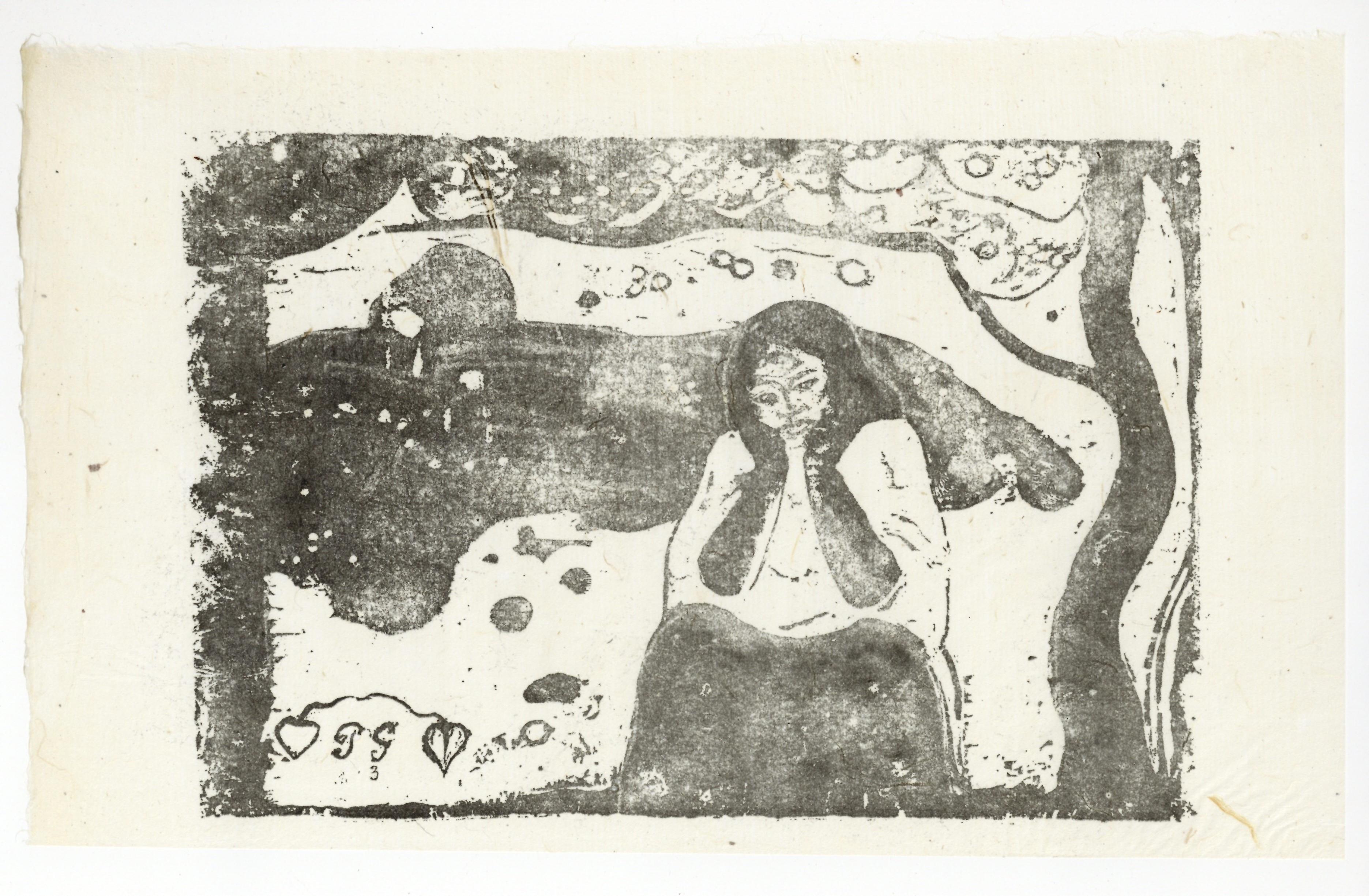 Miseres Humaines, souvenir de Bretagne - Print de (after) Paul Gauguin