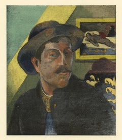 Antique "Self Portrait" pochoir