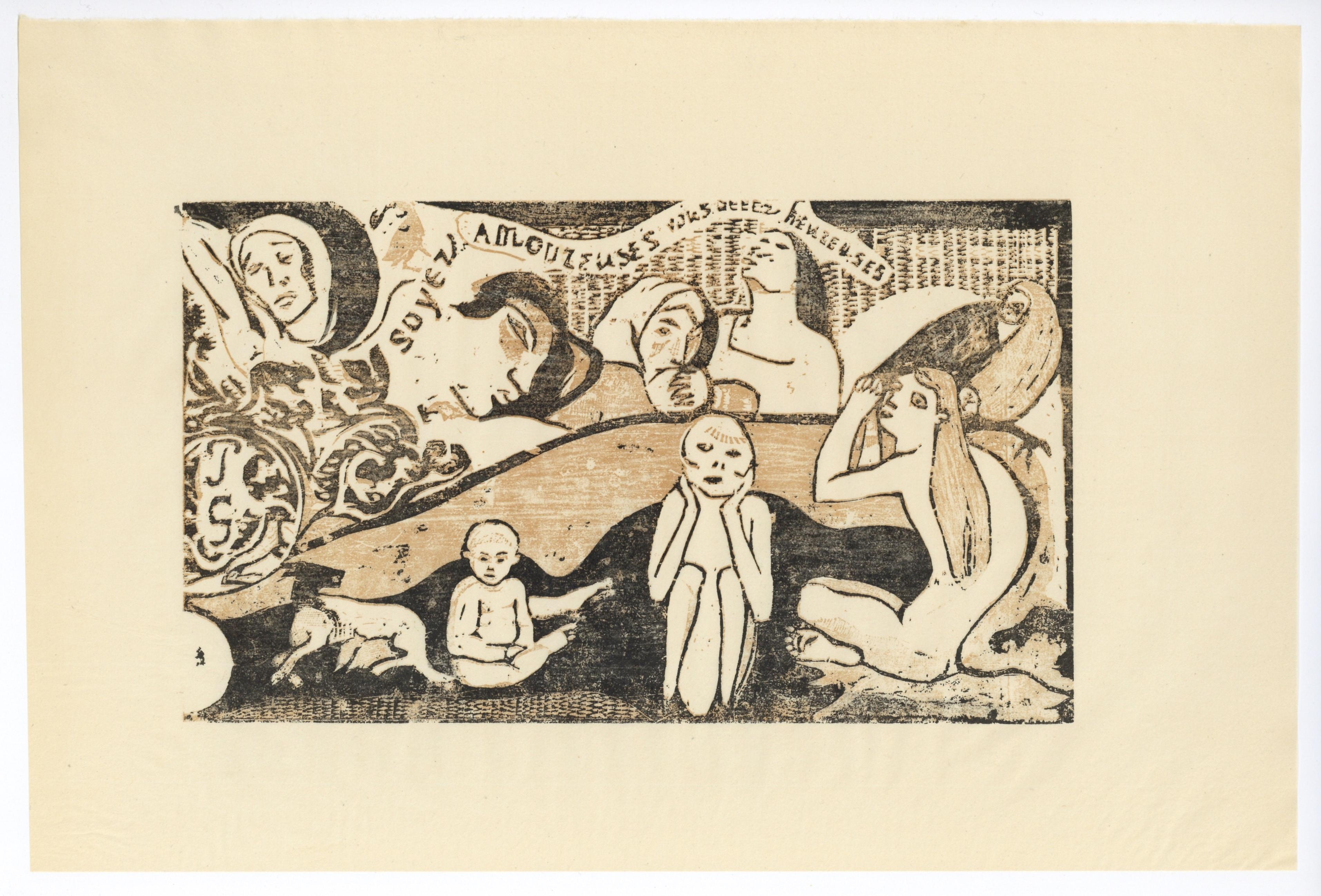 Soyez amoureuses, vous serez heureuses - Print by (after) Paul Gauguin