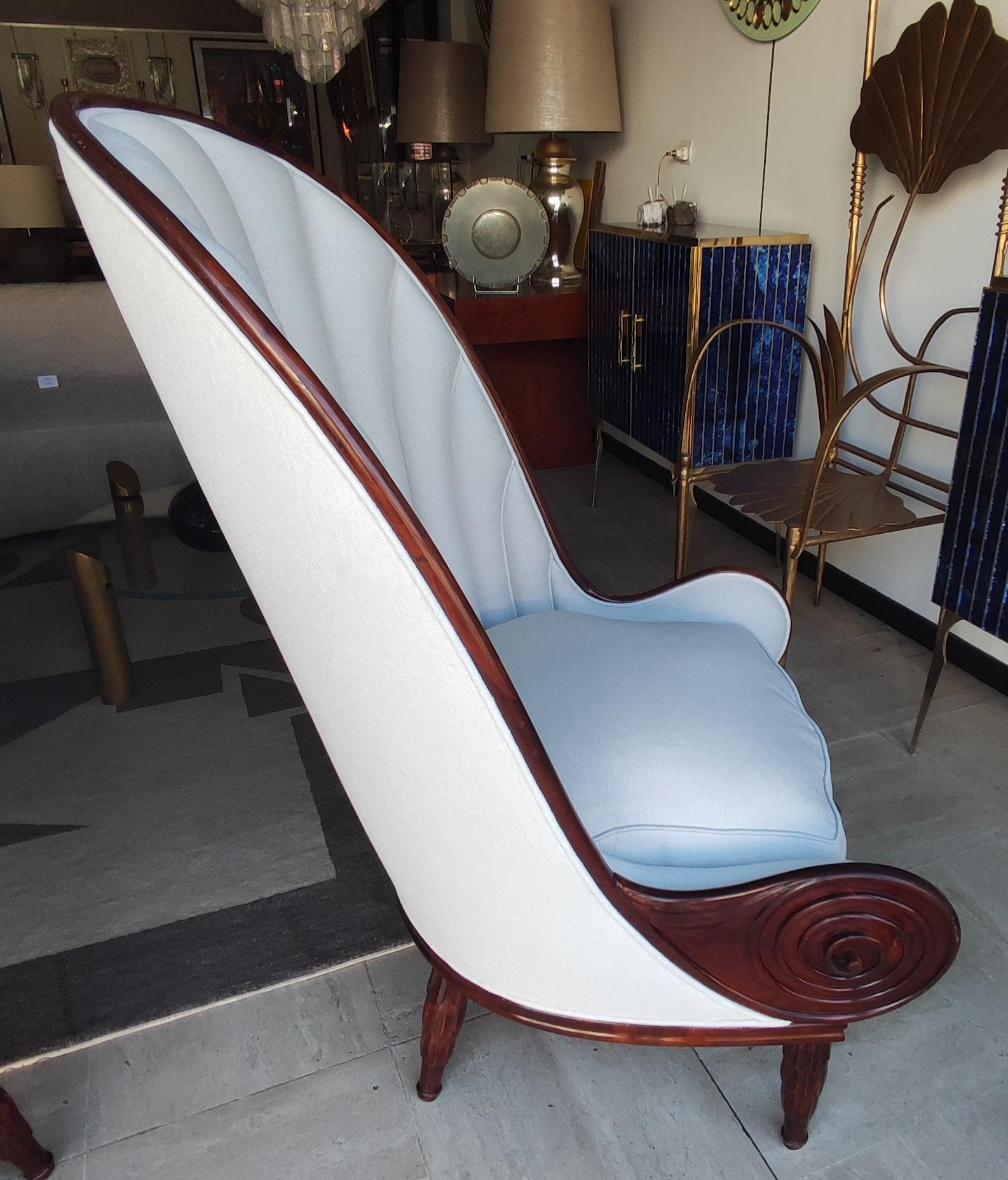 Nach Paul Iribe, ca. 70'' fantastisches Paar Nautile Sessel (20. Jahrhundert) im Angebot