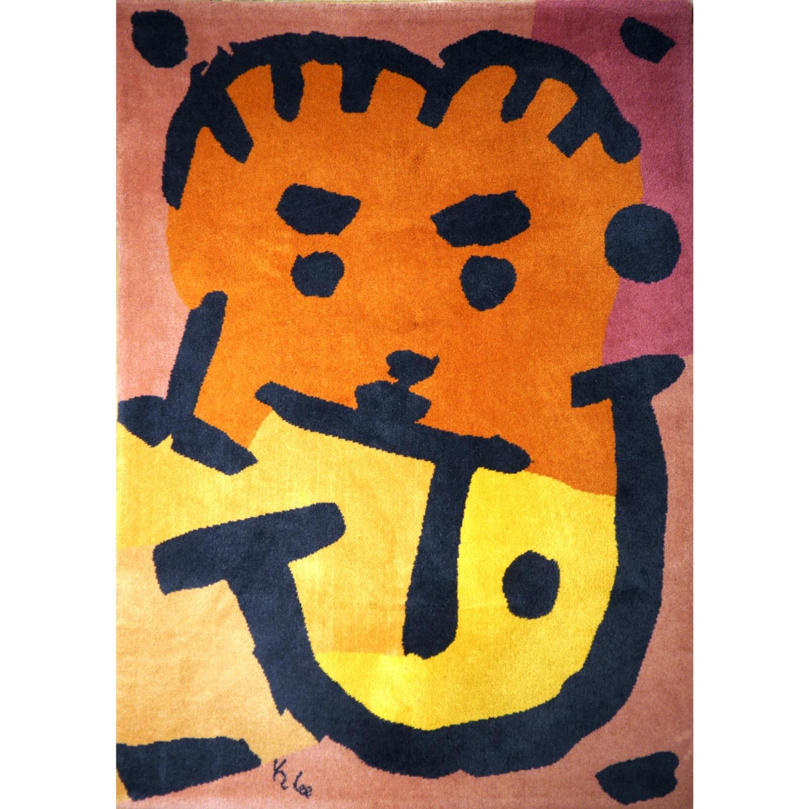 After Paul Klee Musiker Vintage Scandinavian Modern rug For Sale 7
