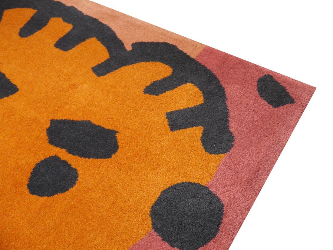 After Paul Klee Musiker Vintage Scandinavian Modern rug In Good Condition For Sale In Lohr, Bavaria, DE