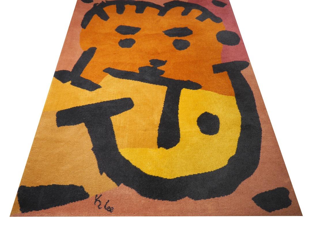 After Paul Klee Musiker Vintage Scandinavian Modern rug For Sale 1