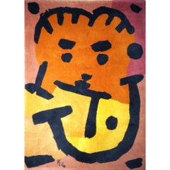 After Paul Klee Musiker Vintage Scandinavian Modern rug