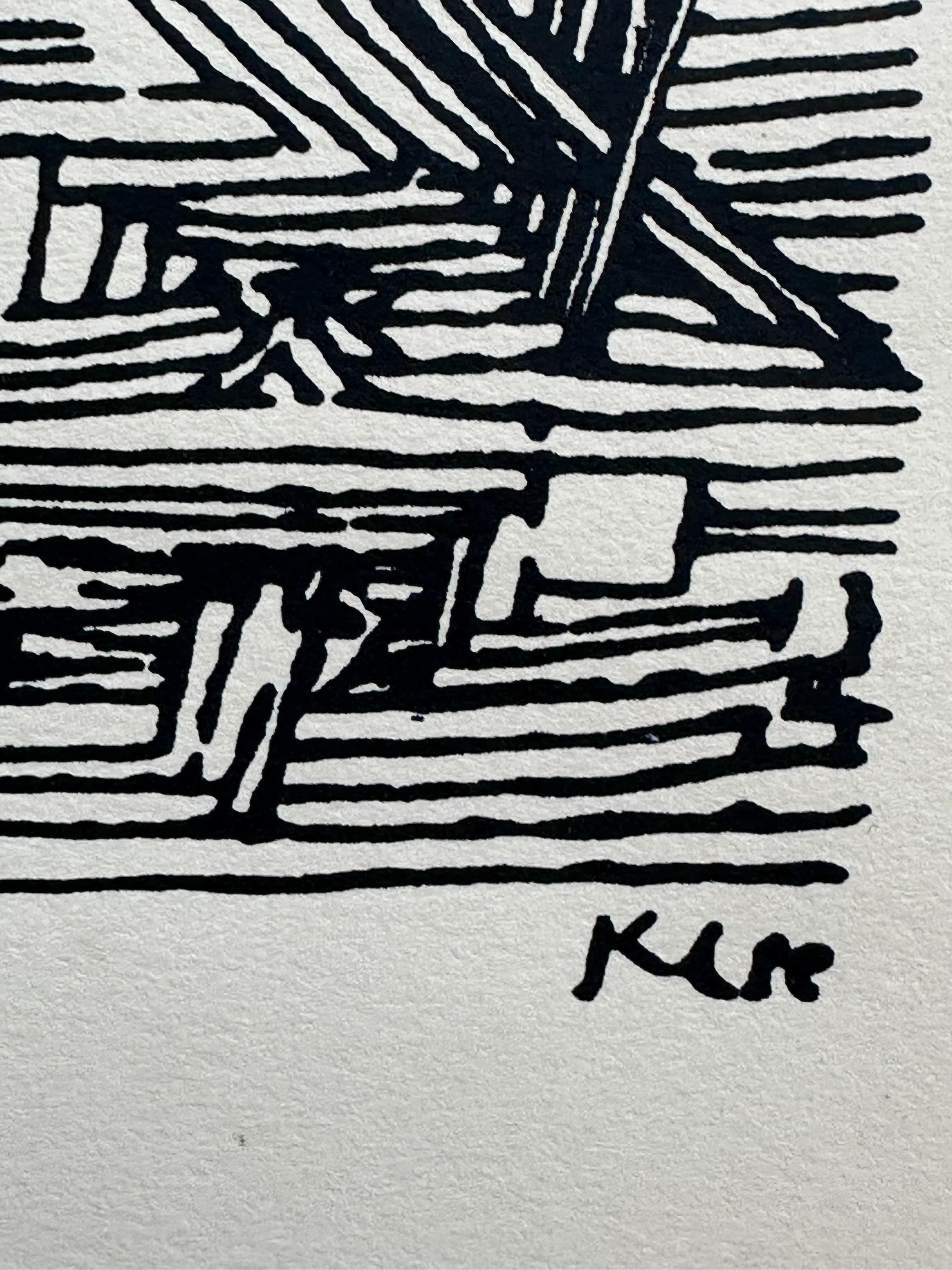Un jardín para Orfeo - Abstract Print Gris de (after) Paul Klee
