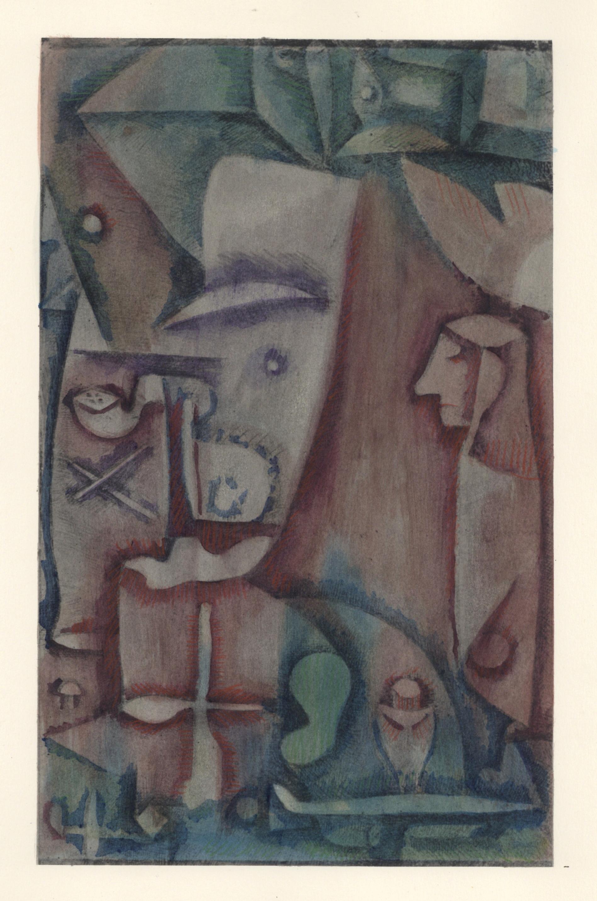 Liberation of the Soul (Abandon) pochoir - Print de (after) Paul Klee