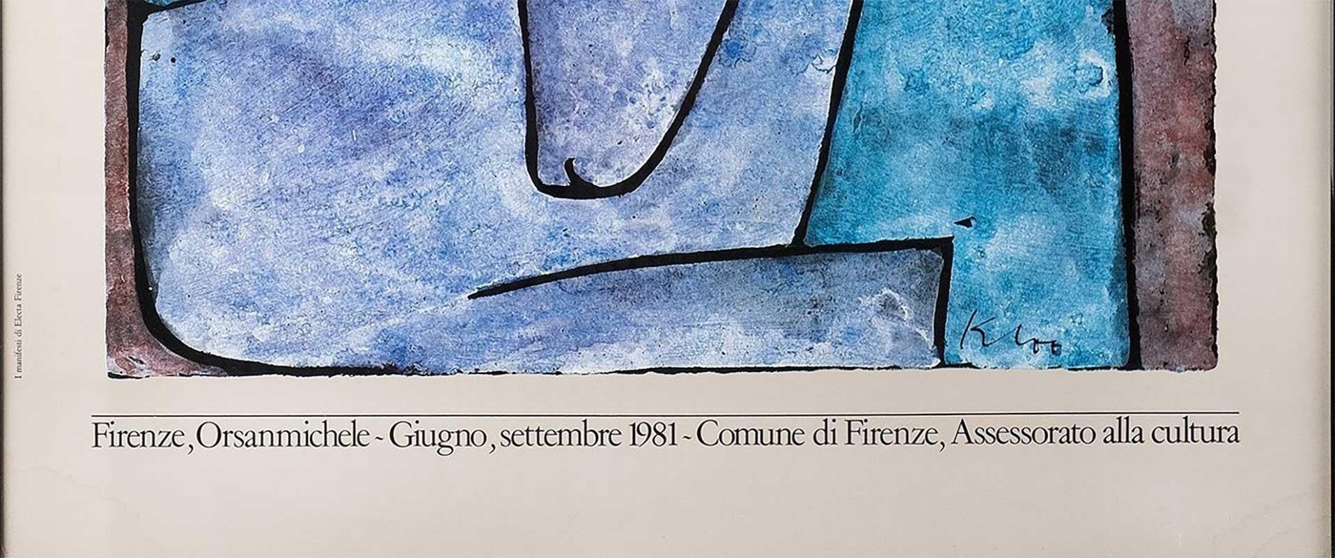 Paul Klee 1981 Exhibition poster, Florence, Italy, a.k.a. Biting Woman - Abstract Print by (after) Paul Klee