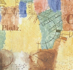 The L Square Under Construction Lithograph, Mid-20th Century