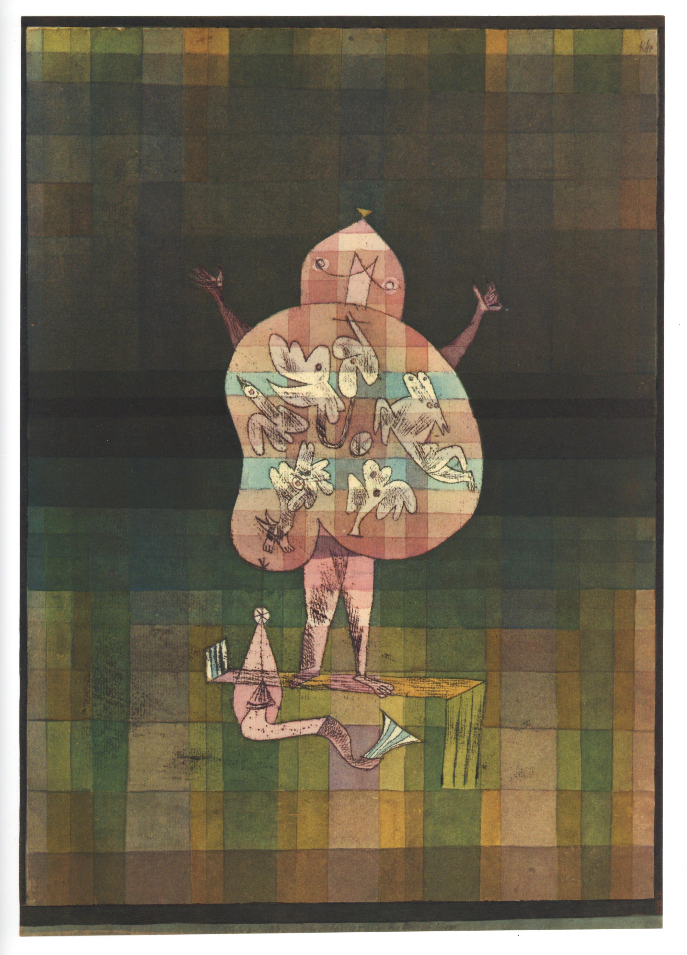 "Ventriloque criant dans le marais" pochoir - Print by (after) Paul Klee