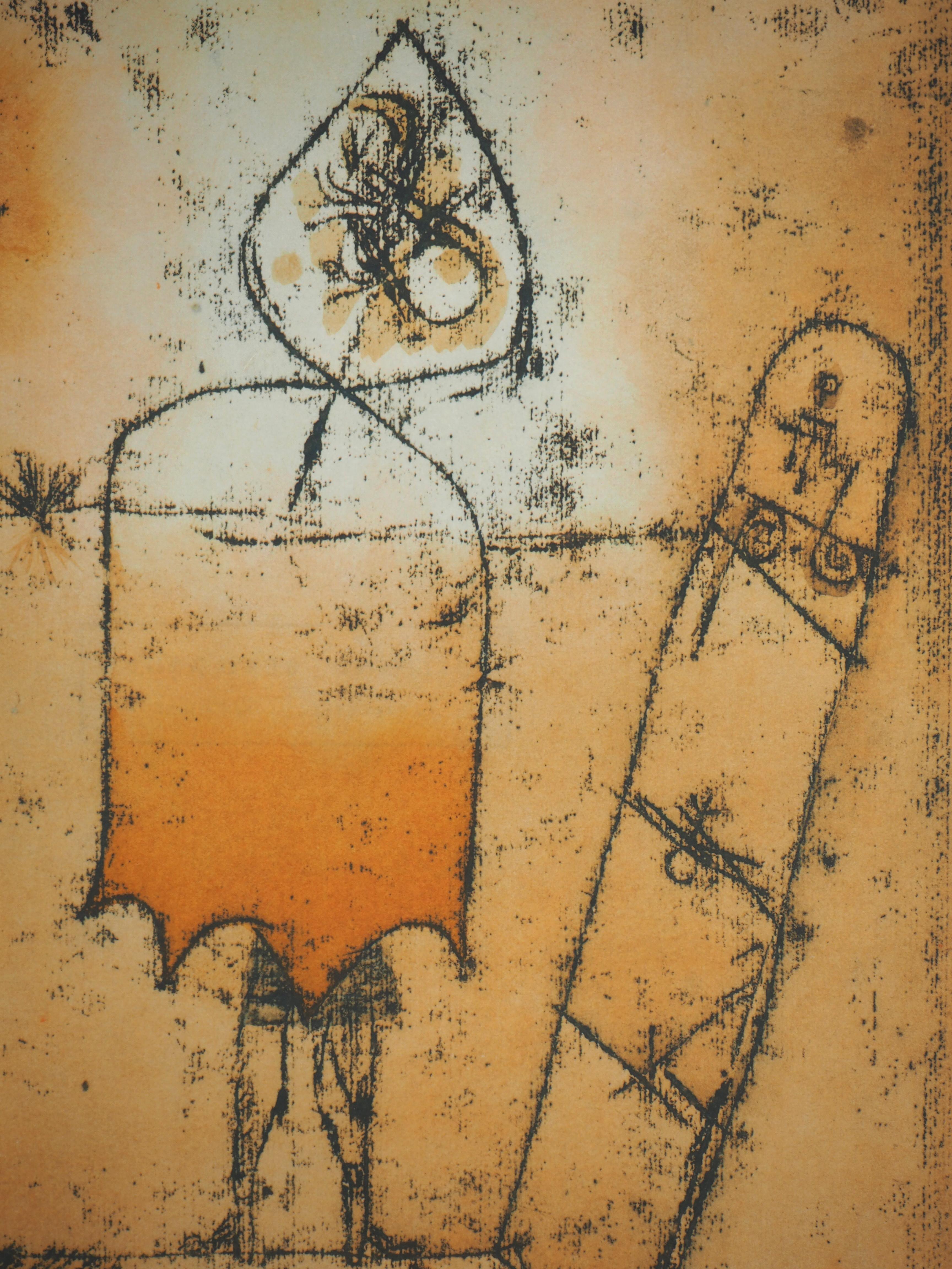 Paul KLEE (après)
L'homme au poirier

Lithographie et pochoir (procédé Jacomet), sur papier canson
Signé dans le tableau
50 x 38,2 cm (19,6 x 14,9 in)

INFORMATION : Cette lithographie a été éditée en 1964 par la Galerie Berggruen en collaboration