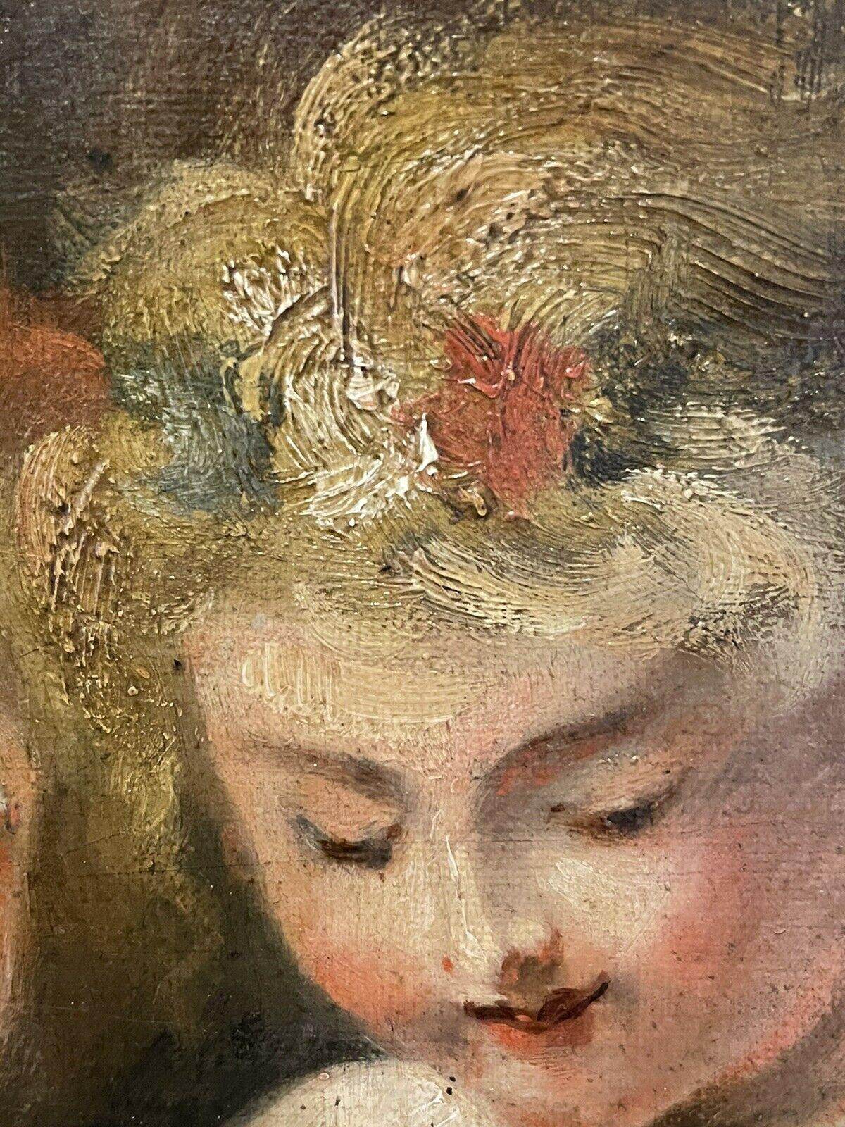 FINE 18TH CENTURY FRENCH OLD MASTER OIL AFTER RUBENS - CHERUBS - TO RESTORE 2