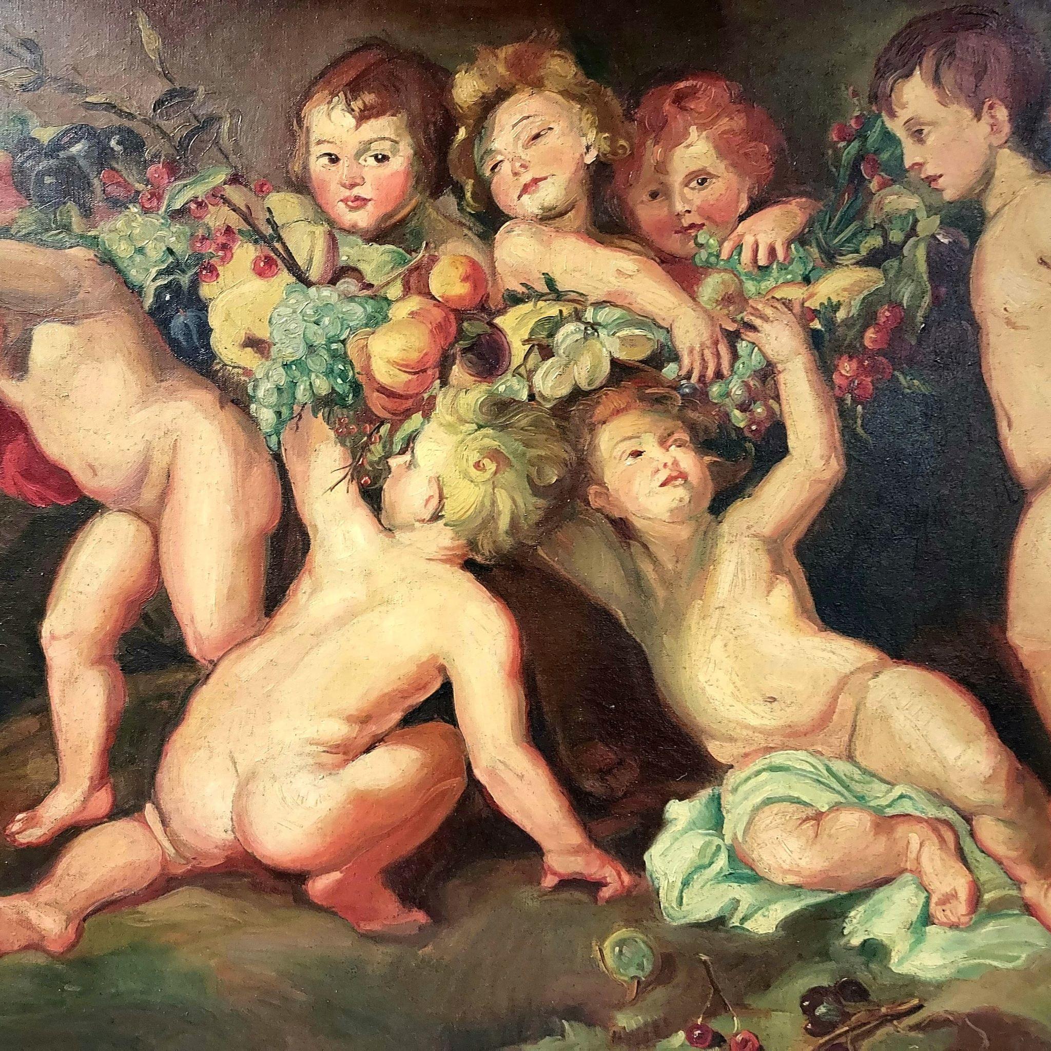 Fruit Garland  after Rubens  - Painting by (After) Peter Paul Rubens