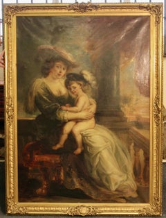 Peter Paul Rubens (After) - Helena, Helene, Fourment with her Son Francis, Frans