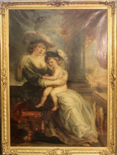 Peter Paul Rubens (D'après) - Helena, Helene, Fourment avec son fils Francis, Frans