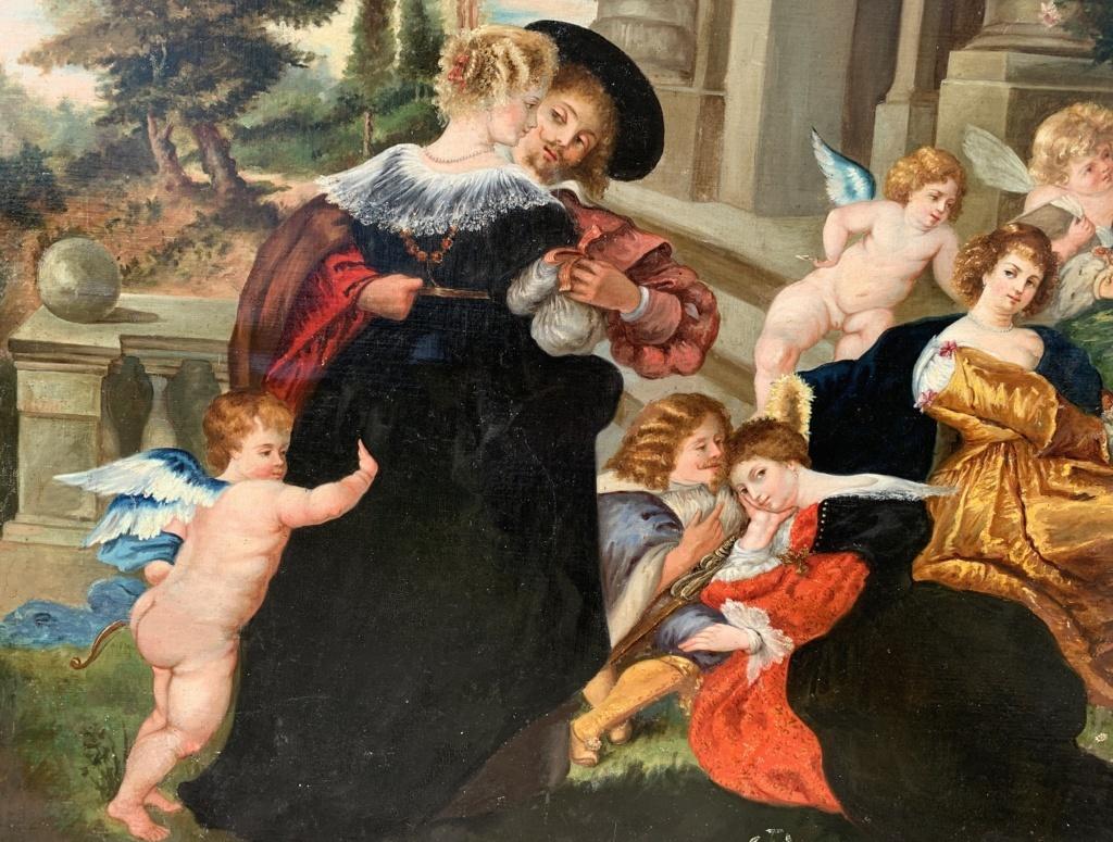 Pieter Paul Rubens follower - Late 18th century figure painting - Garden of love 4